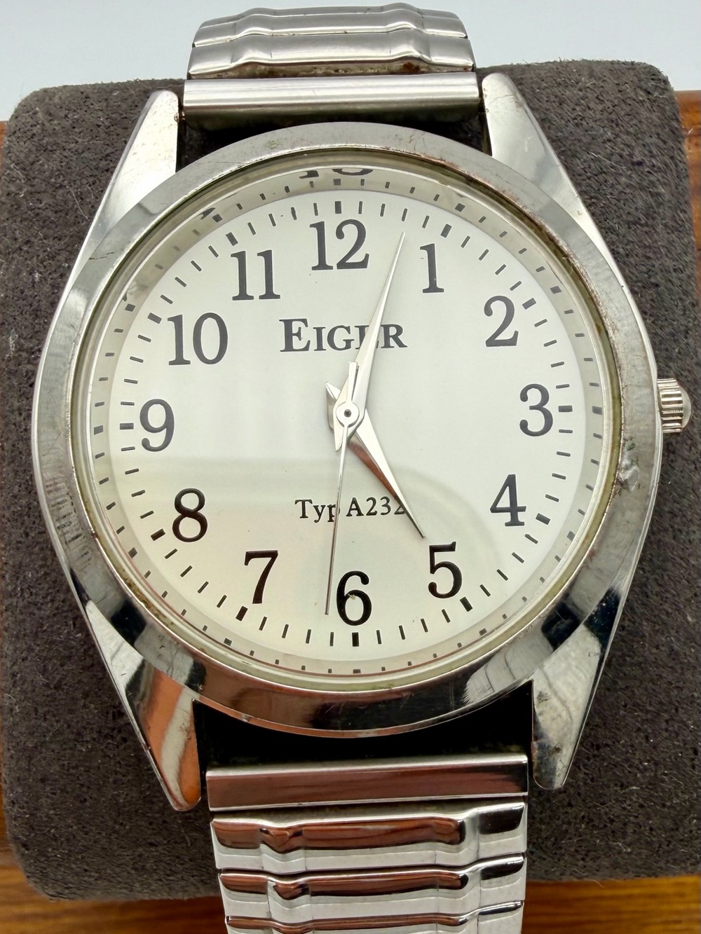 Silver Eiger A233 Men's Analog Watch - High Vis White Dial